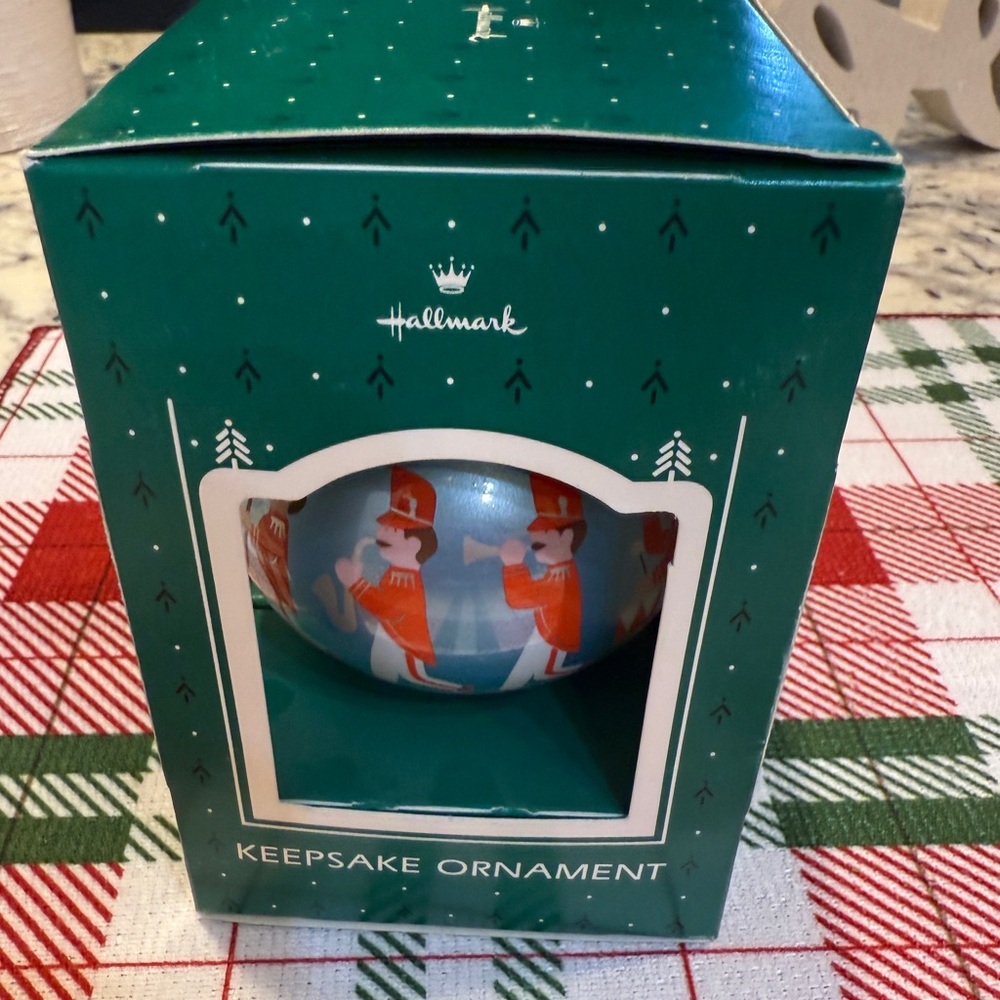 Vintage 1987 Grandson Glass Ornament - White and Blue - Picture 5 of 5